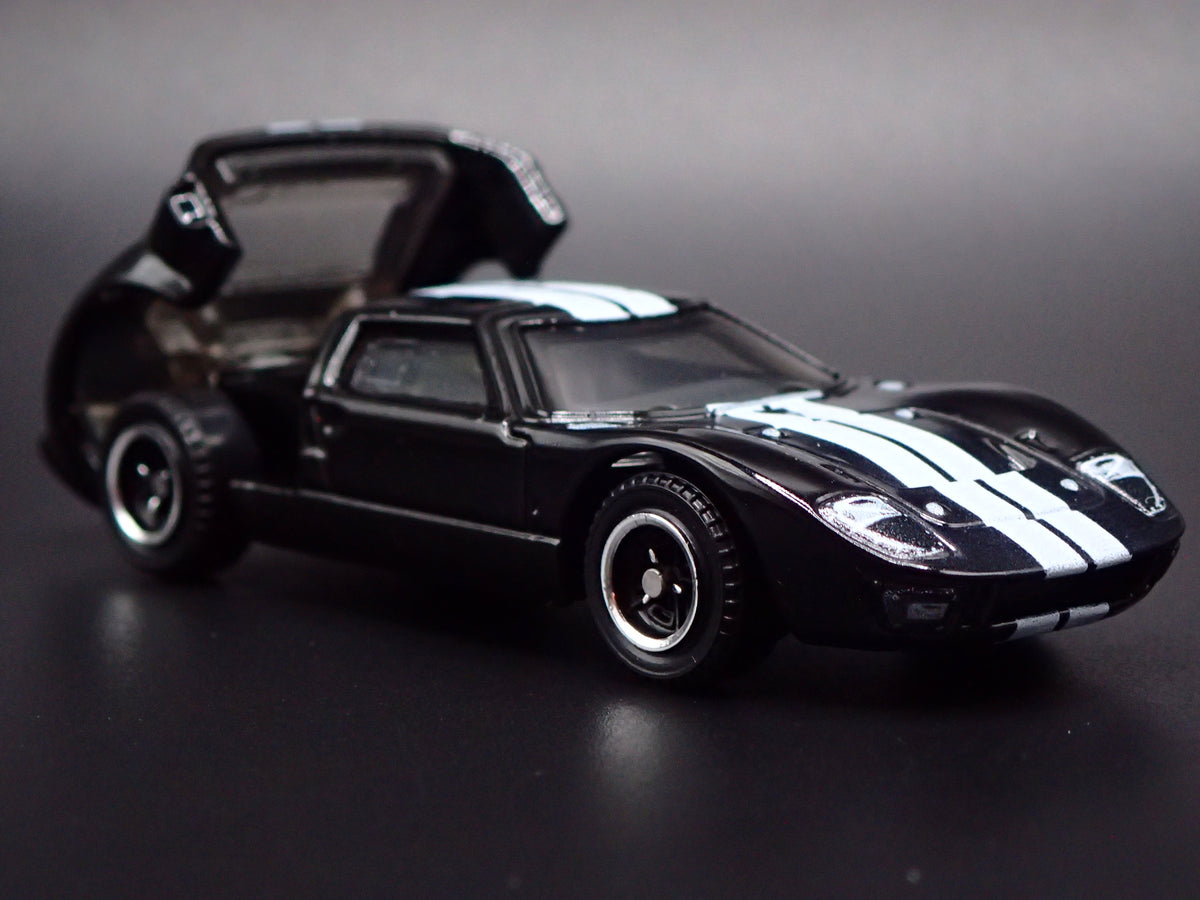 1964-1969 FORD GT40 RACE CAR BLACK 1:64 SCALE COLLECTIBLE DIECAST MODEL CAR-Burning Rubber Toy Company