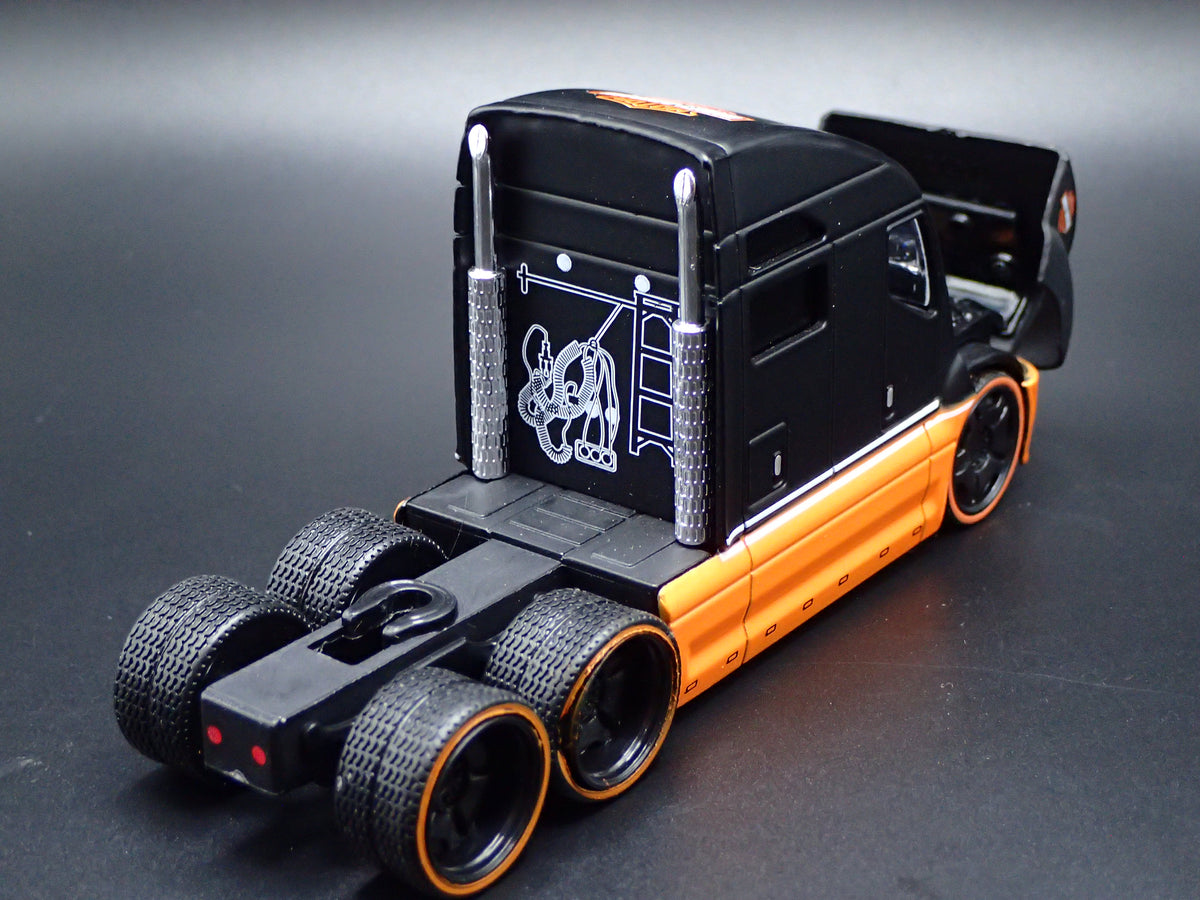 HARLEY DAVIDSON CUSTOM TRANSPORTER HAULER TRAILER 1:64 SCALE MODEL SET-Burning Rubber Toy Company