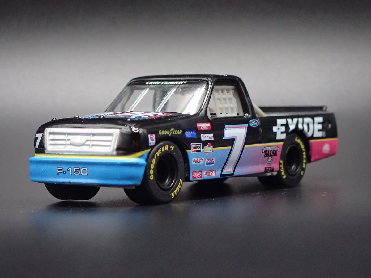 1995 95 FORD F150 #7 GEOFF BODINE EXIDE NASCAR TRUCK 1:64 DIECAST CAR