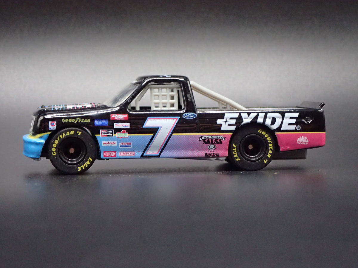 1995 95 FORD F150 #7 GEOFF BODINE EXIDE NASCAR TRUCK 1:64 DIECAST CAR