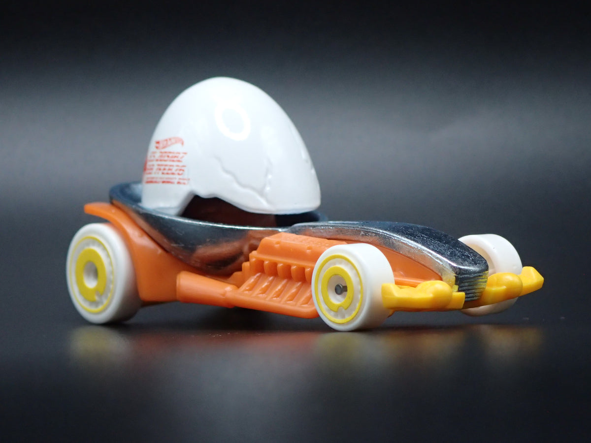 EGGSHELLERACER RACE CAR YELLOW 1:64 SCALE COLLECTIBLE DIORAMA DIECAST MODEL CAR