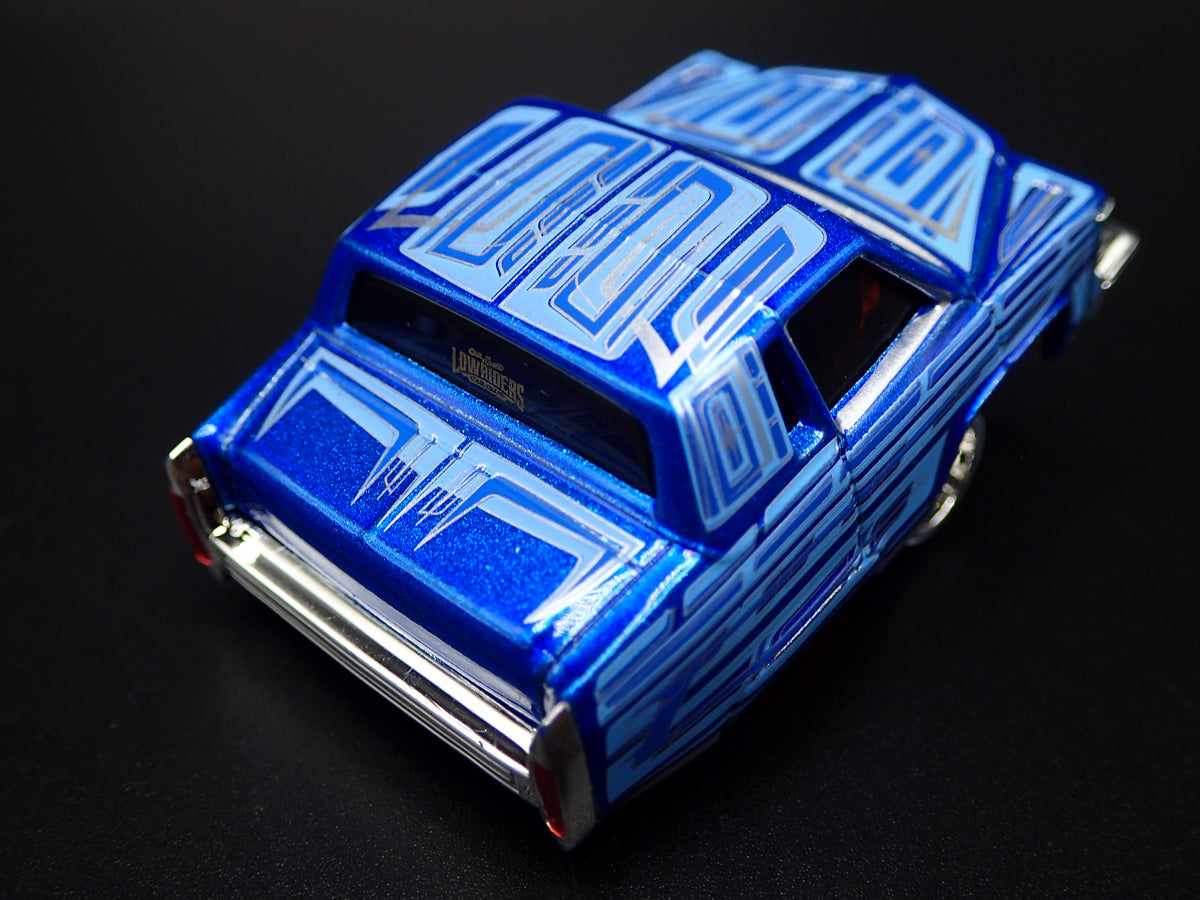 1985 85 CADILLAC FLEETWOOD COUPE CAR TUNED LOWRIDER BLUE 1:64 SCALE DIECAST MODEL CAR