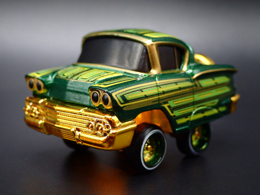 1958 58 CHEVY CHEVROLET IMPALA CAR TUNED LOWRIDER 1:64 SCALE DIECAST MODEL CAR-Burning Rubber Toy Company