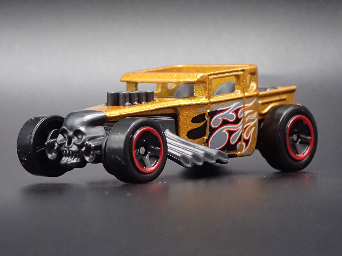 FORD CUSTOM BONE SHAKER HOT ROD GOLD 1:64 SCALE COLLECTIBLE DIECAST MODEL CAR
