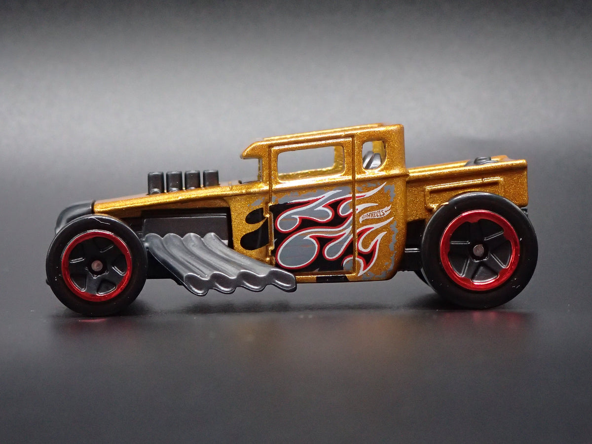 FORD CUSTOM BONE SHAKER HOT ROD GOLD 1:64 SCALE COLLECTIBLE DIECAST MODEL CAR