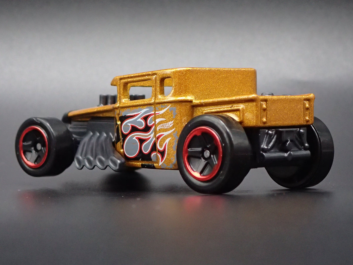 FORD CUSTOM BONE SHAKER HOT ROD GOLD 1:64 SCALE COLLECTIBLE DIECAST MODEL CAR