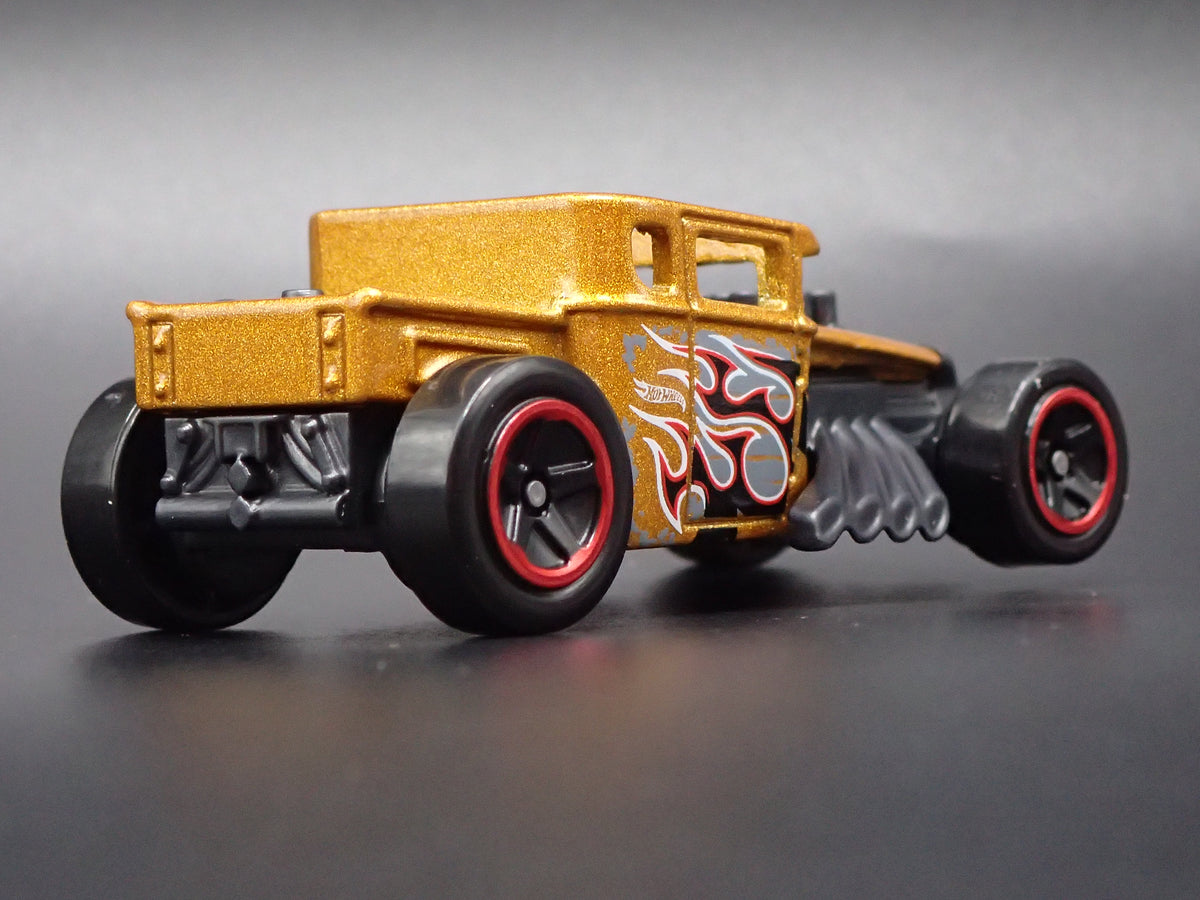 FORD CUSTOM BONE SHAKER HOT ROD GOLD 1:64 SCALE COLLECTIBLE DIECAST MODEL CAR