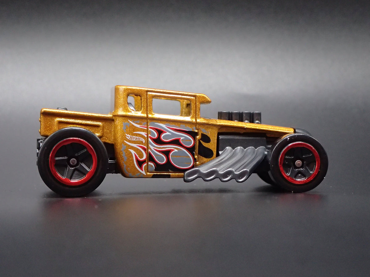 FORD CUSTOM BONE SHAKER HOT ROD GOLD 1:64 SCALE COLLECTIBLE DIECAST MODEL CAR