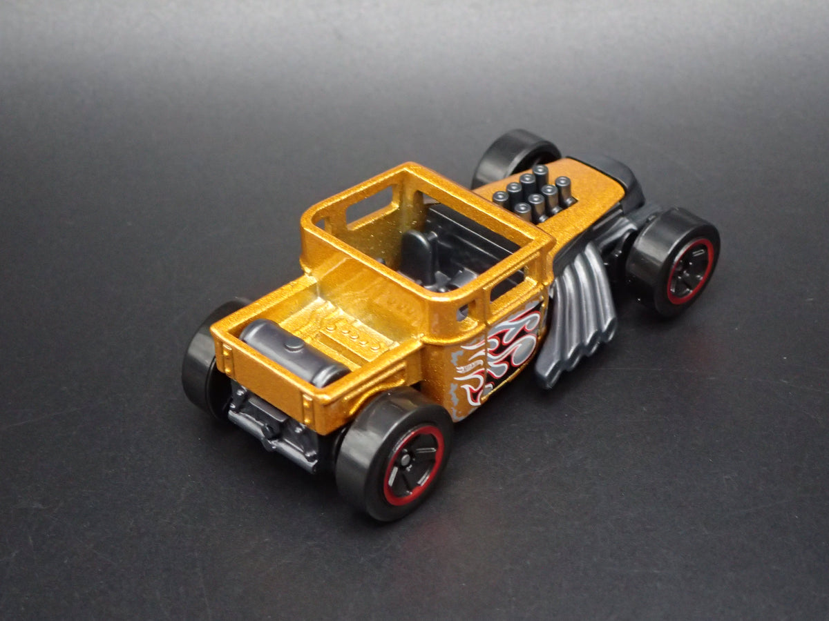 FORD CUSTOM BONE SHAKER HOT ROD GOLD 1:64 SCALE COLLECTIBLE DIECAST MODEL CAR