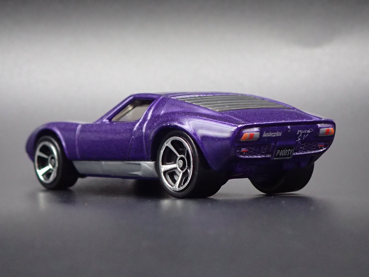 1976-1973 LAMBORGHINI MIURA SV PURPLE 1:64 SCALE COLLECTIBLE DIECAST MODEL CAR