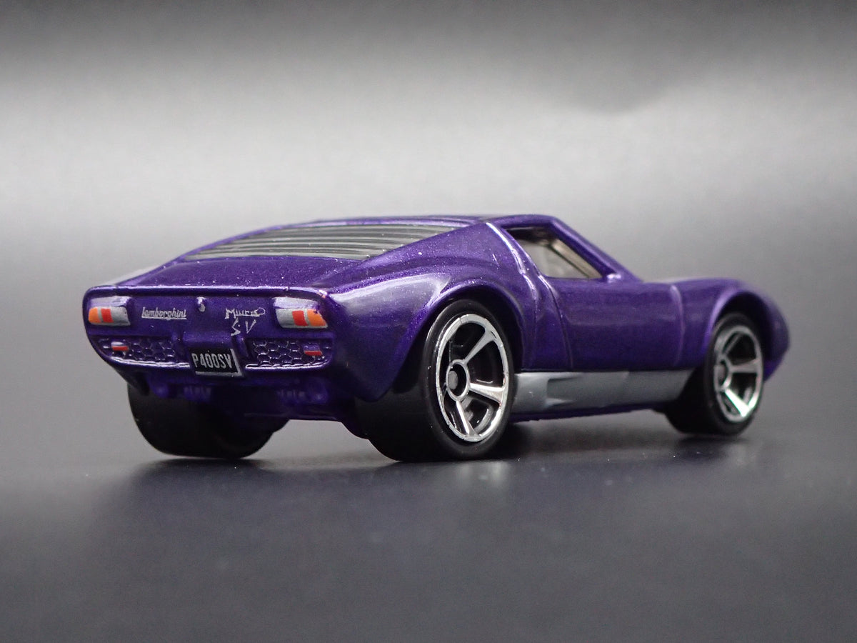 1976-1973 LAMBORGHINI MIURA SV PURPLE 1:64 SCALE COLLECTIBLE DIECAST MODEL CAR
