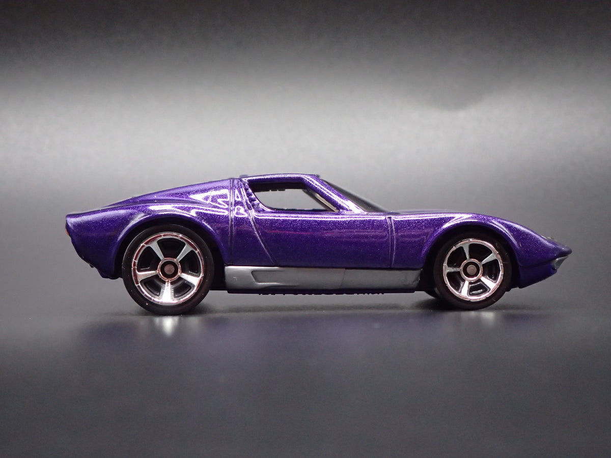 1976-1973 LAMBORGHINI MIURA SV PURPLE 1:64 SCALE COLLECTIBLE DIECAST MODEL CAR