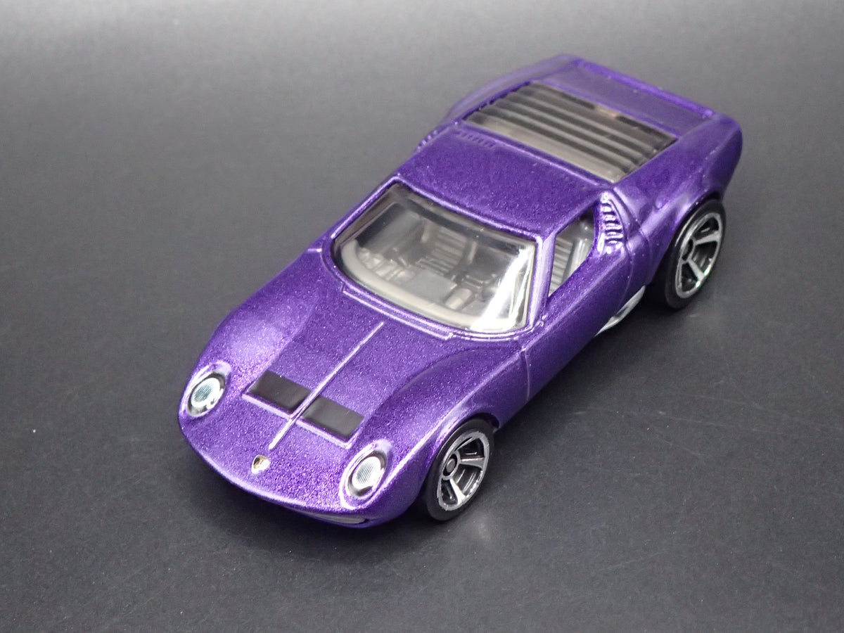 1976-1973 LAMBORGHINI MIURA SV PURPLE 1:64 SCALE COLLECTIBLE DIECAST MODEL CAR