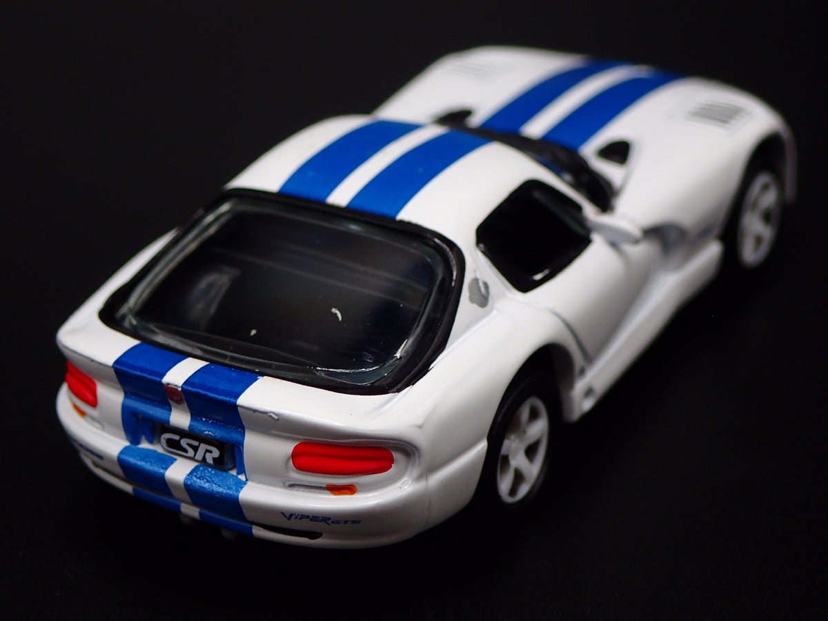 1996-2002 DODGE VIPER GTS WHITE 1:64 SCALE COLLECTIBLE DIORAMA DIECAST MODEL CAR