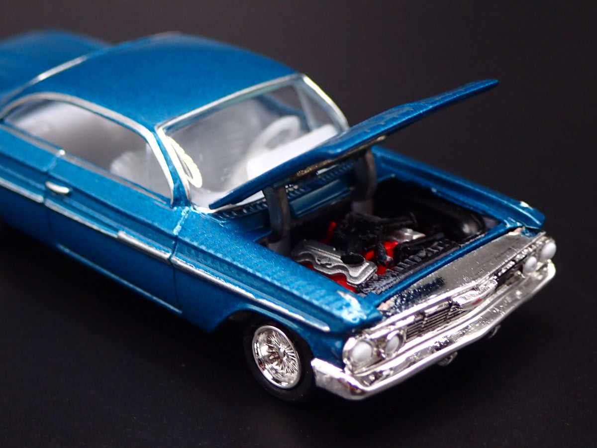 1961 61 CHEVY CHEVROLET IMPALA SS LOWRIDER TEAL 1:64 SCALE DIECAST MODEL CAR