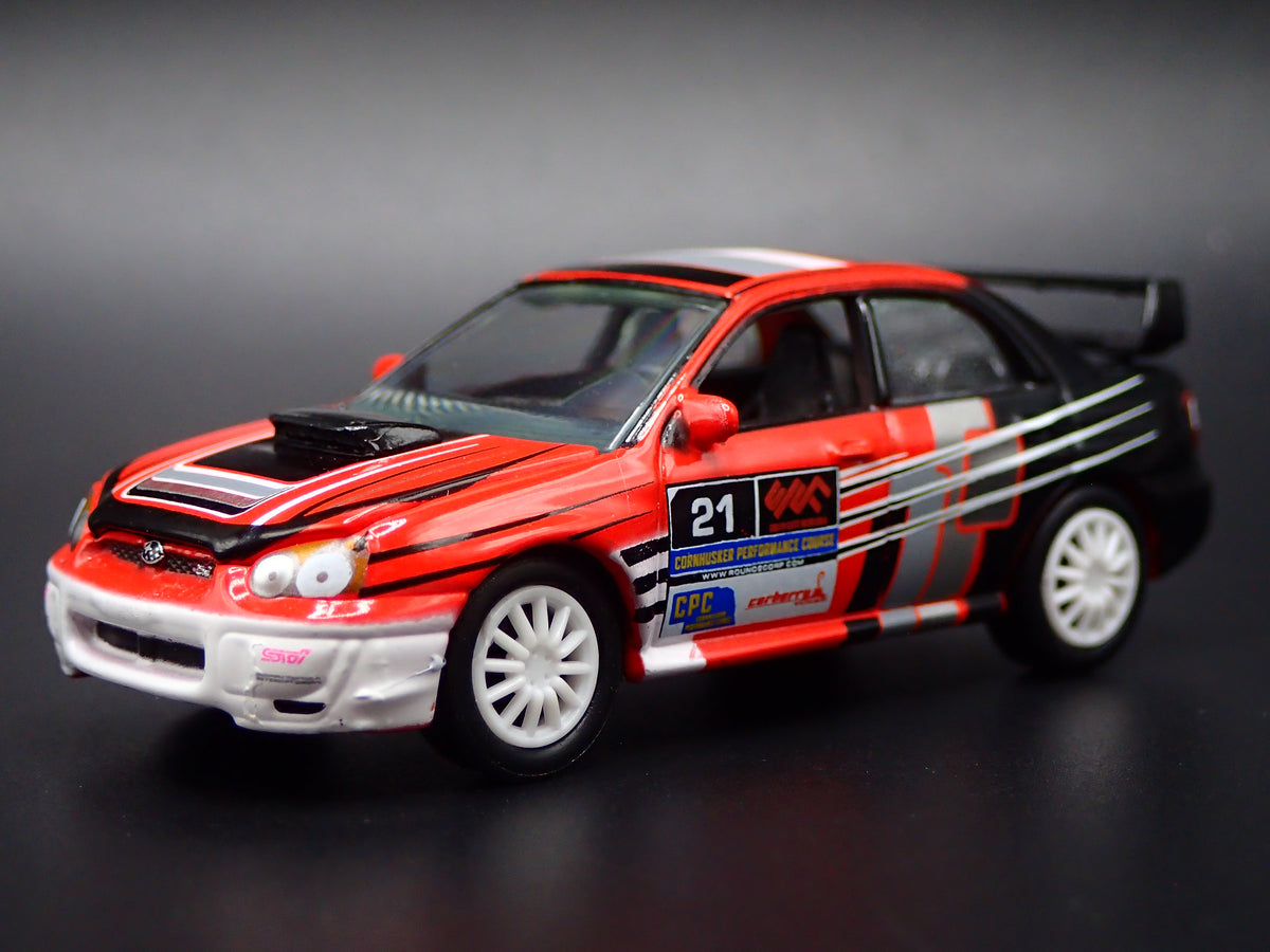 2000-2007 SUBARU WRX STI RALLY RED 1:64 SCALE COLLECTIBLE DIECAST MODEL CAR