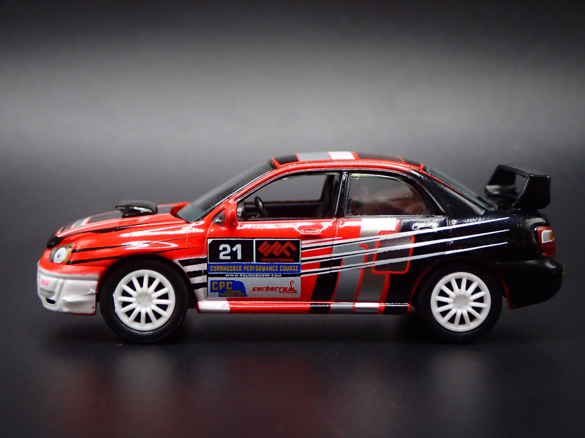 2000-2007 SUBARU WRX STI RALLY RED 1:64 SCALE COLLECTIBLE DIECAST MODEL CAR