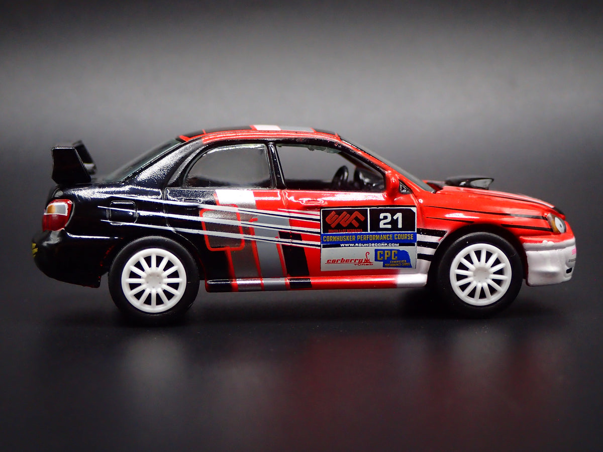 2000-2007 SUBARU WRX STI RALLY RED 1:64 SCALE COLLECTIBLE DIECAST MODEL CAR
