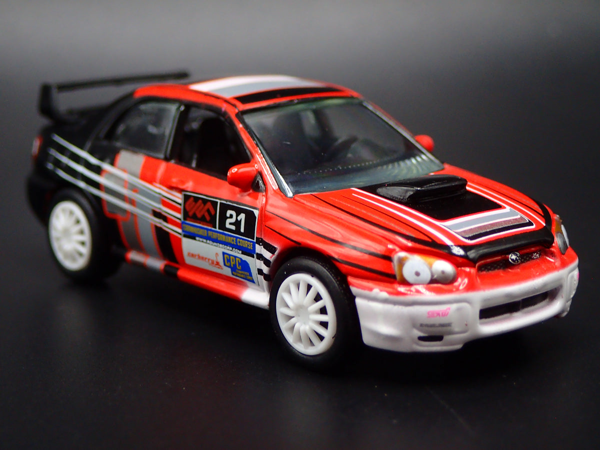 2000-2007 SUBARU WRX STI RALLY RED 1:64 SCALE COLLECTIBLE DIECAST MODEL CAR