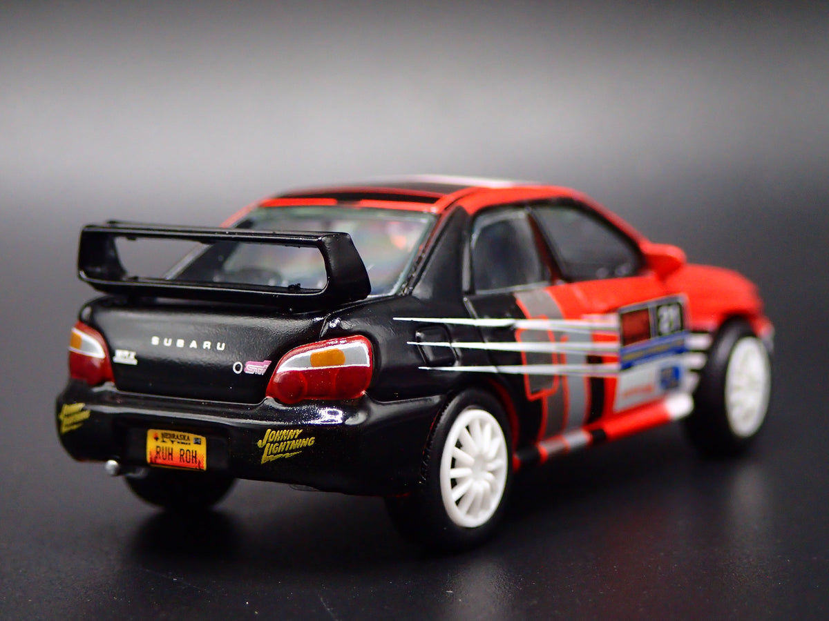 2000-2007 SUBARU WRX STI RALLY RED 1:64 SCALE COLLECTIBLE DIECAST MODEL CAR