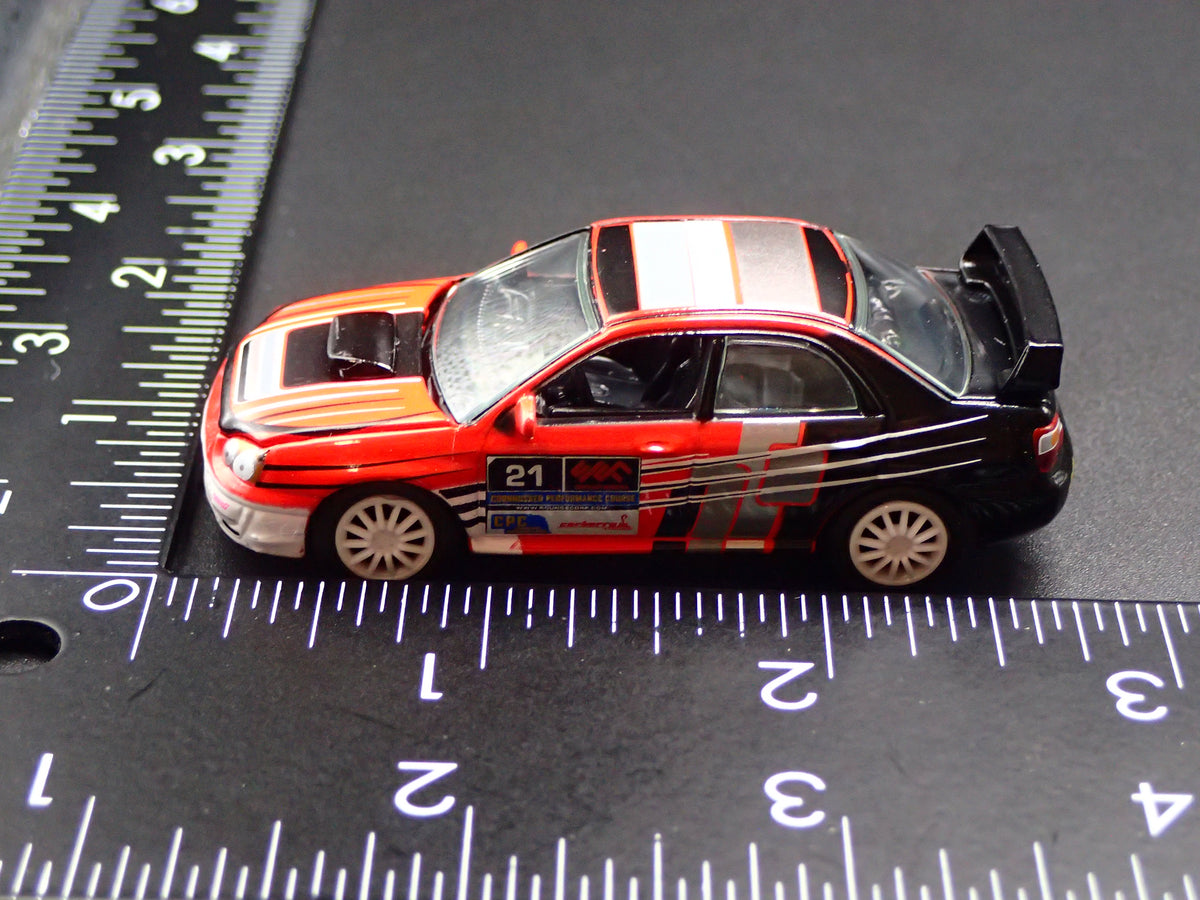 2000-2007 SUBARU WRX STI RALLY RED 1:64 SCALE COLLECTIBLE DIECAST MODEL CAR