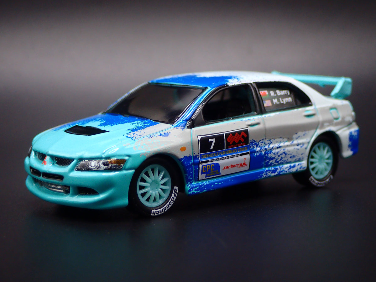 2003-2005 MITSUBISHI LANCER EVOLUTION VIII RALLY GRAY 1:64 SCALE DIECAST MODEL CAR