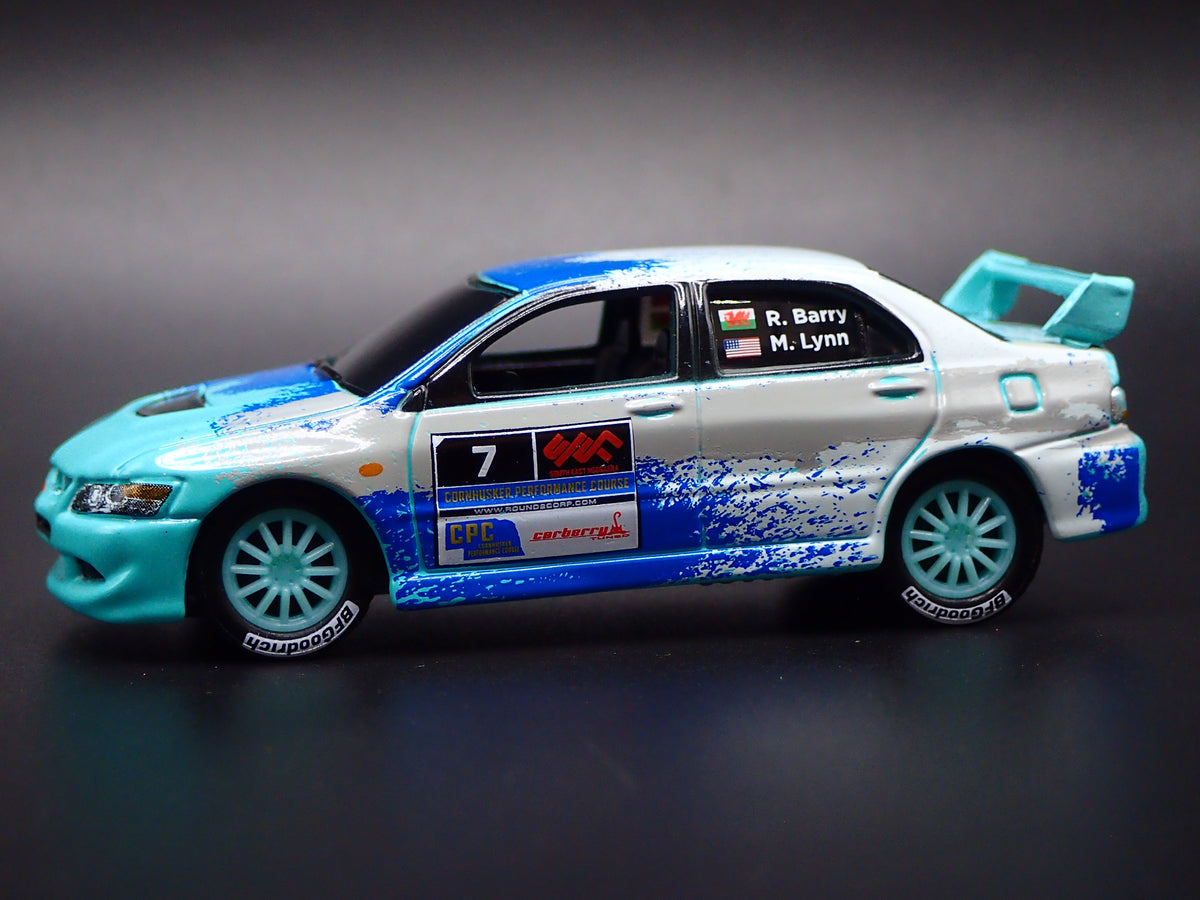 2003-2005 MITSUBISHI LANCER EVOLUTION VIII RALLY GRAY 1:64 SCALE DIECAST MODEL CAR
