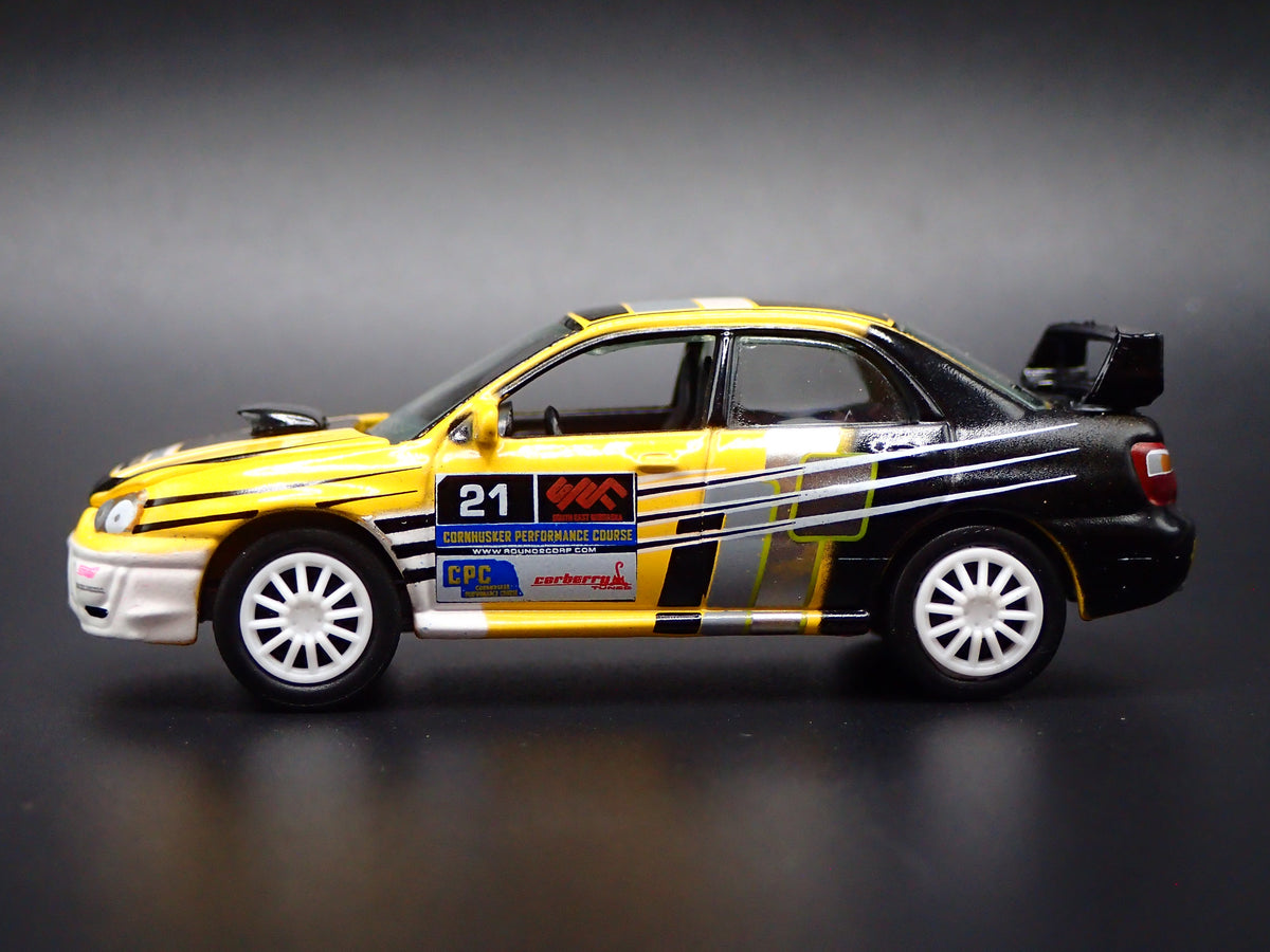 2000-2007 SUBARU WRX STI RALLY YELLOW 1:64 SCALE COLLECTIBLE DIECAST MODEL CAR