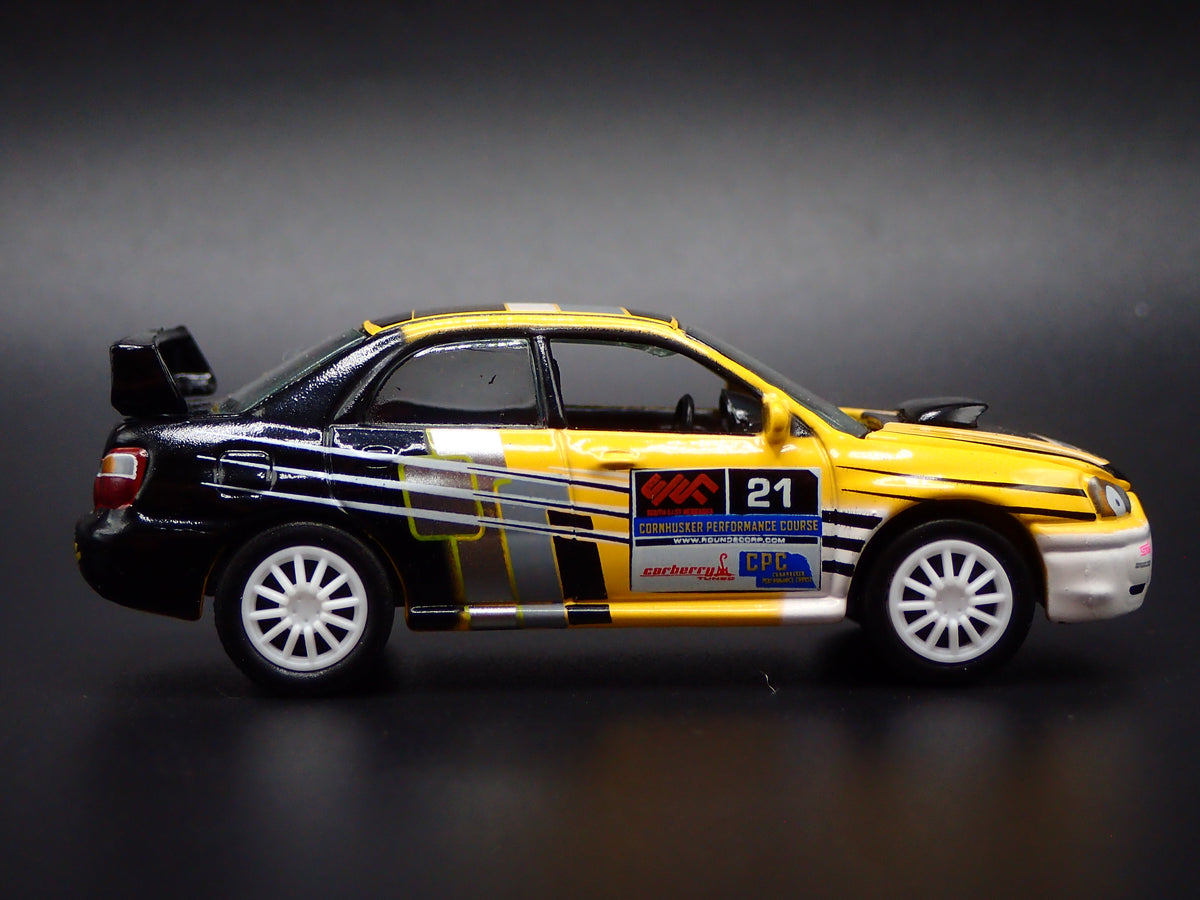 2000-2007 SUBARU WRX STI RALLY YELLOW 1:64 SCALE COLLECTIBLE DIECAST MODEL CAR