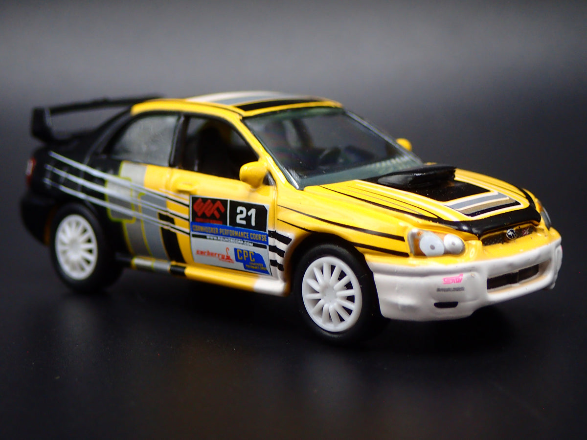 2000-2007 SUBARU WRX STI RALLY YELLOW 1:64 SCALE COLLECTIBLE DIECAST MODEL CAR