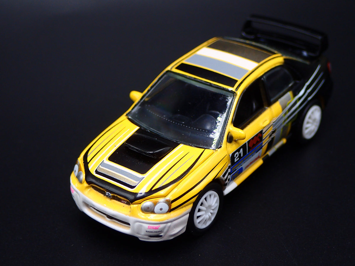 2000-2007 SUBARU WRX STI RALLY YELLOW 1:64 SCALE COLLECTIBLE DIECAST MODEL CAR