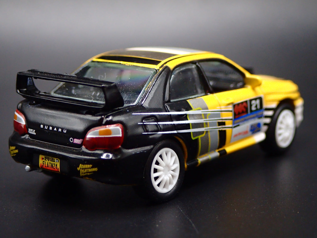 2000-2007 SUBARU WRX STI RALLY YELLOW 1:64 SCALE COLLECTIBLE DIECAST MODEL CAR