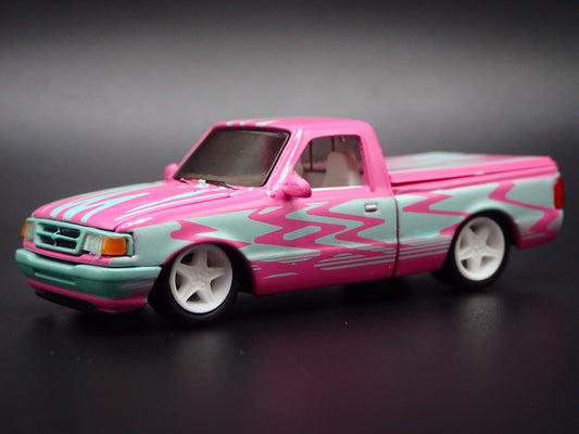 1995 95 FORD RANGER PICKUP TRUCK PINK 1:64 SCALE DIORAMA DIECAST MODEL CAR