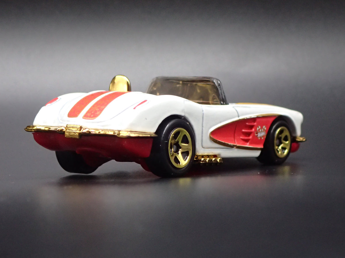 1958 58 CHEVY CHEVROLET CORVETTE CONVERTIBLE WHITE 1:64 SCALE DIECAST MODEL CAR