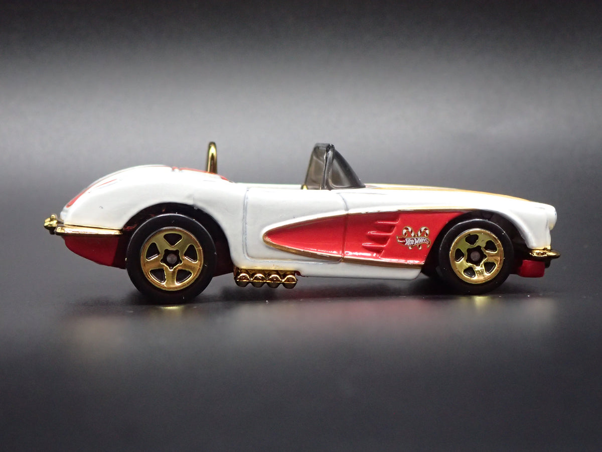 1958 58 CHEVY CHEVROLET CORVETTE CONVERTIBLE WHITE 1:64 SCALE DIECAST MODEL CAR