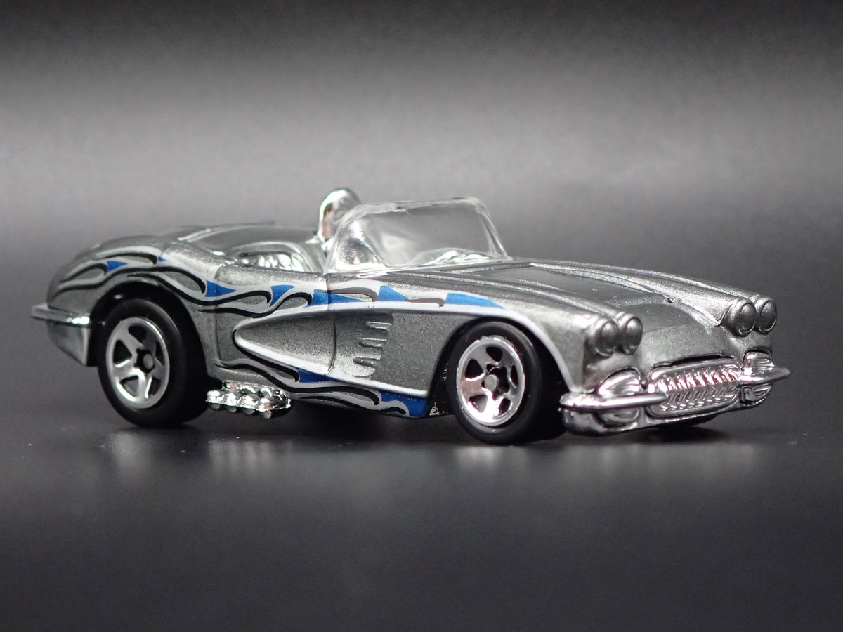 1958 58 CHEVY CHEVROLET CORVETTE CONVERTIBLE GRAY 1:64 SCALE DIECAST MODEL CAR