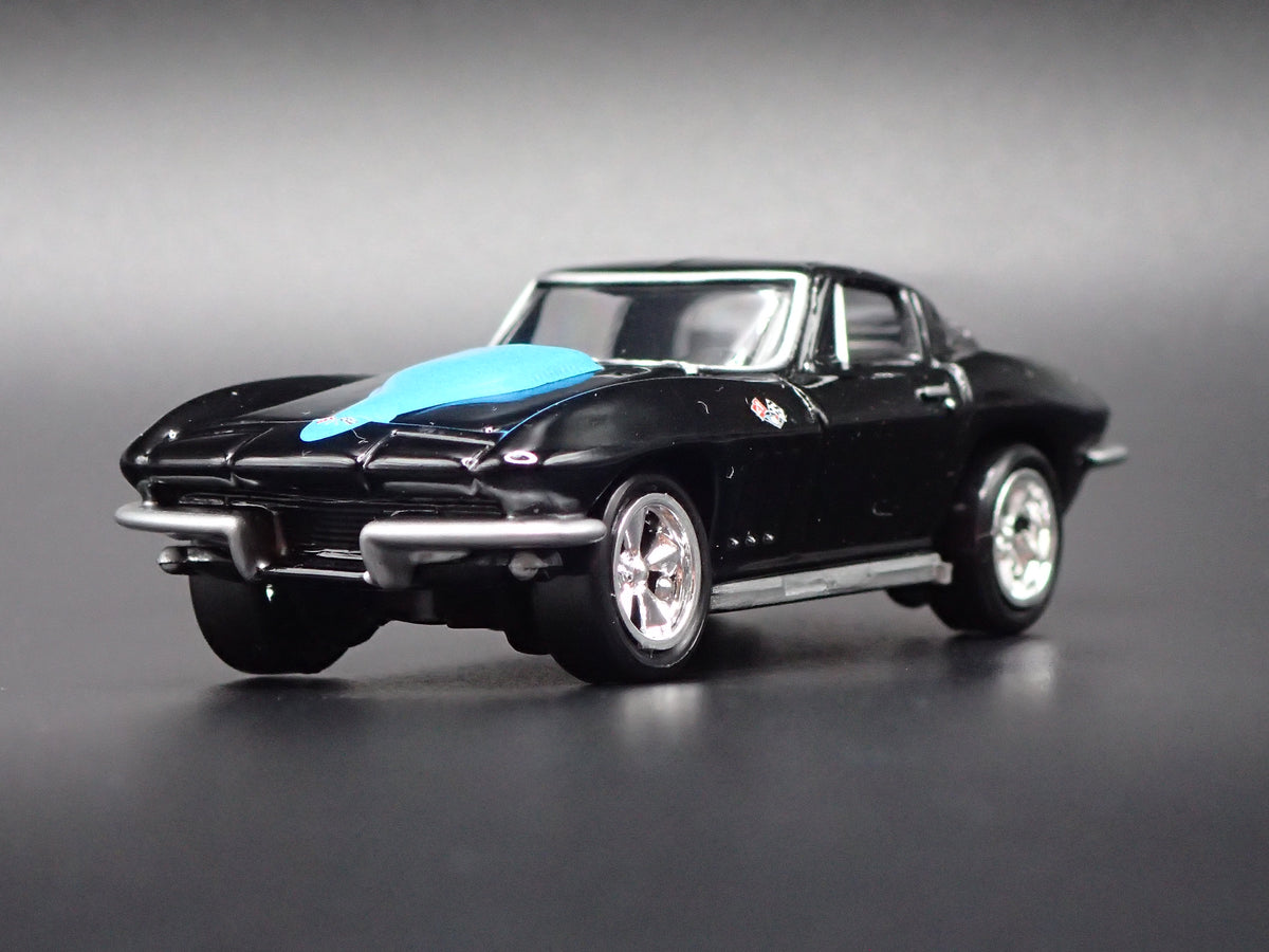 1965 65 CHEVY CHEVROLET CORVETTE BLACK 1:64 SCALE DIORAMA DIECAST MODEL CAR