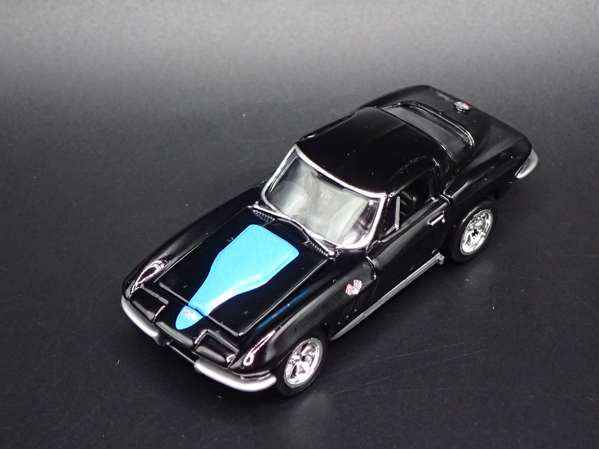 1965 65 CHEVY CHEVROLET CORVETTE BLACK 1:64 SCALE DIORAMA DIECAST MODEL CAR