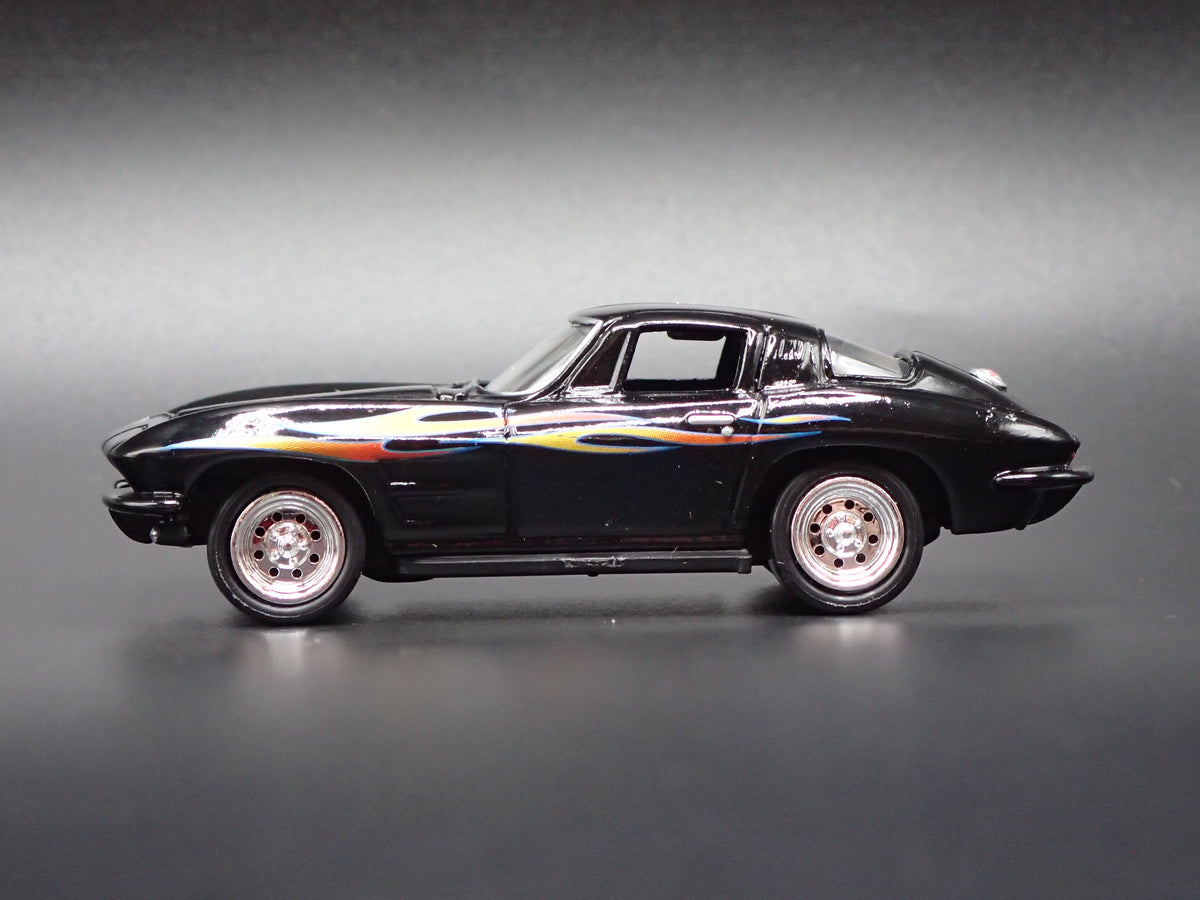 1965 65 CHEVY CHEVROLET CORVETTE BLACK 1:64 SCALE DIORAMA DIECAST MODEL CAR