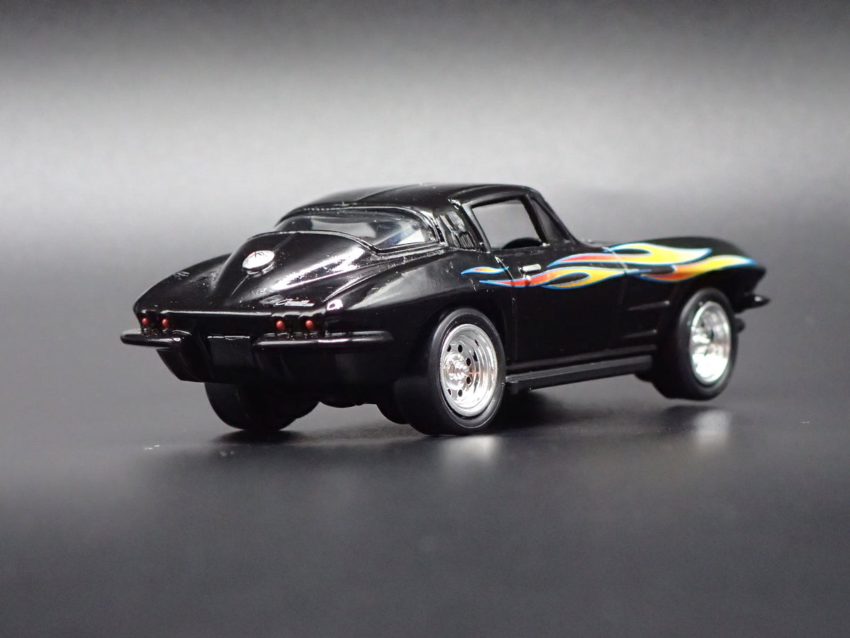 1965 65 CHEVY CHEVROLET CORVETTE BLACK 1:64 SCALE DIORAMA DIECAST MODEL CAR