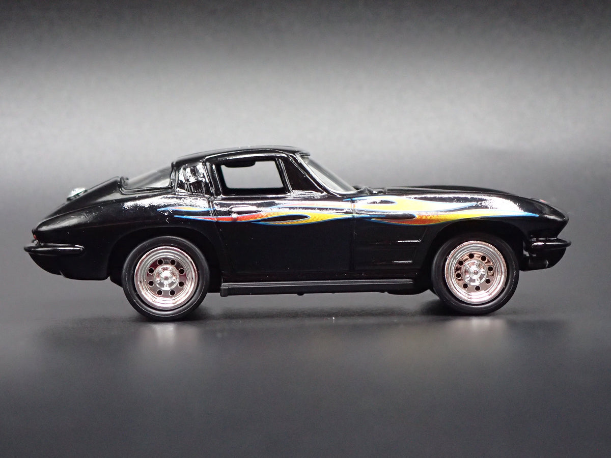 1965 65 CHEVY CHEVROLET CORVETTE BLACK 1:64 SCALE DIORAMA DIECAST MODEL CAR