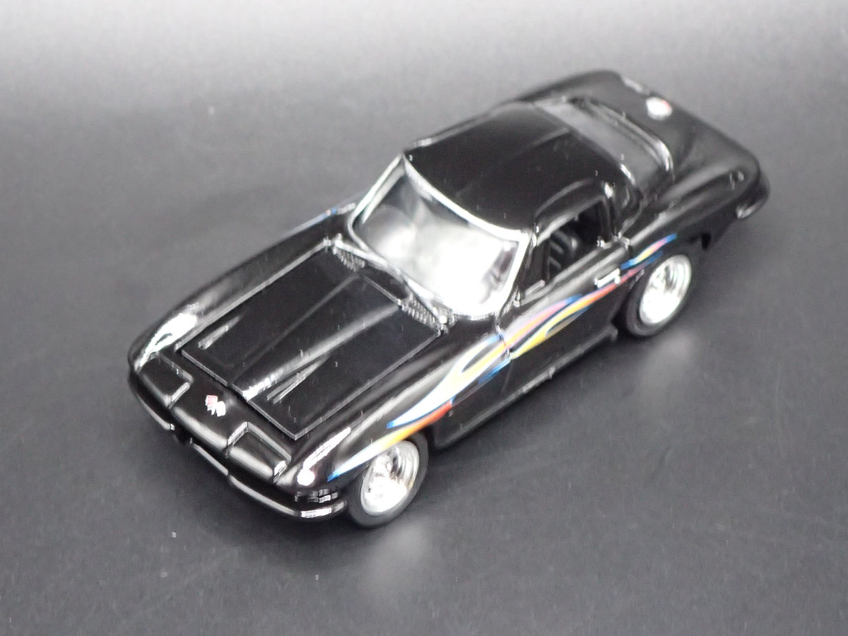 1965 65 CHEVY CHEVROLET CORVETTE BLACK 1:64 SCALE DIORAMA DIECAST MODEL CAR