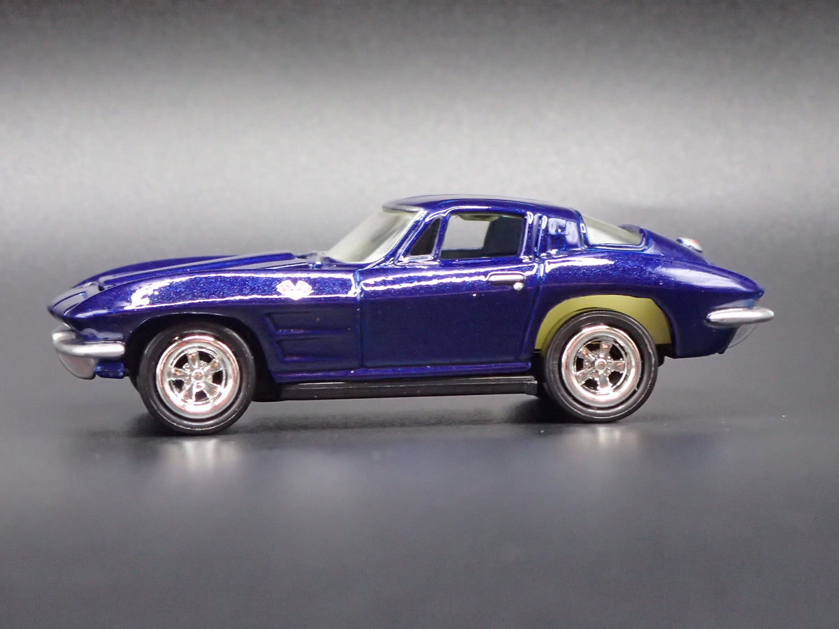 1966 66 CHEVY CHEVROLET CORVETTE BLUE 1:64 SCALE DIORAMA DIECAST MODEL CAR
