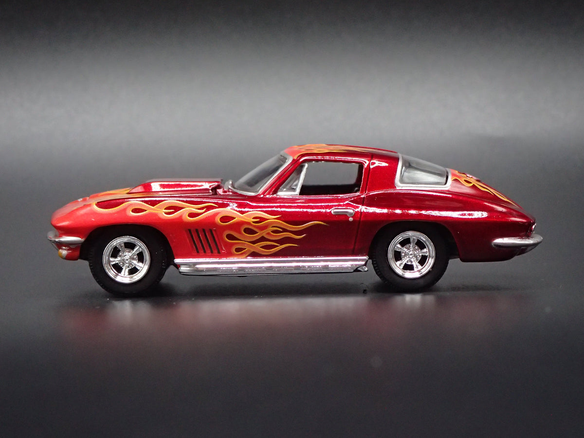 1967 67 CHEVY CHEVROLET CORVETTE BURGUNDY 1/64 SCALE DIORAMA DIECAST MODEL CAR