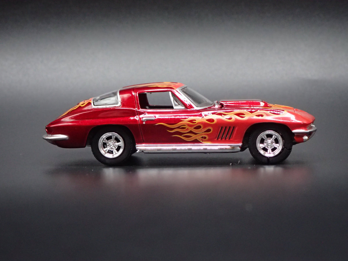 1967 67 CHEVY CHEVROLET CORVETTE BURGUNDY 1/64 SCALE DIORAMA DIECAST MODEL CAR
