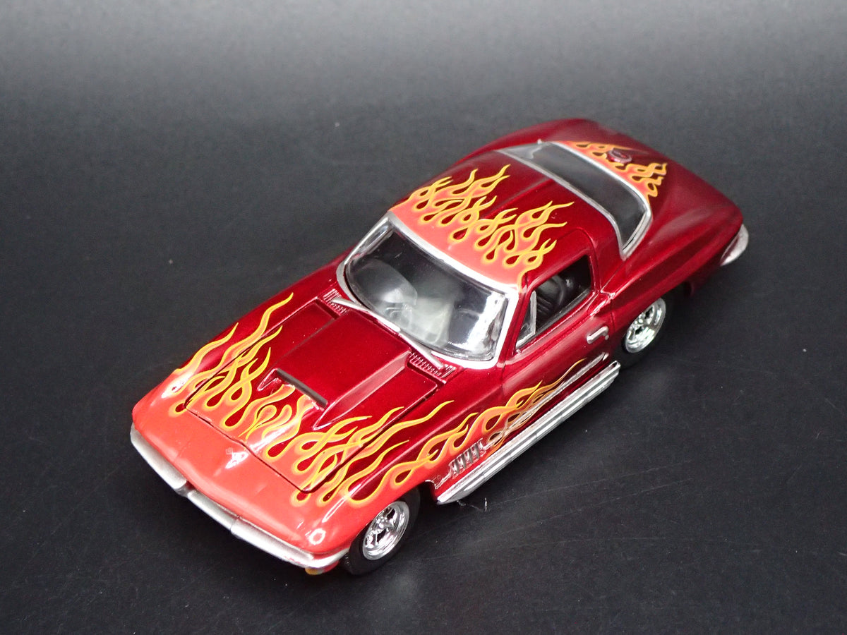 1967 67 CHEVY CHEVROLET CORVETTE BURGUNDY 1/64 SCALE DIORAMA DIECAST MODEL CAR
