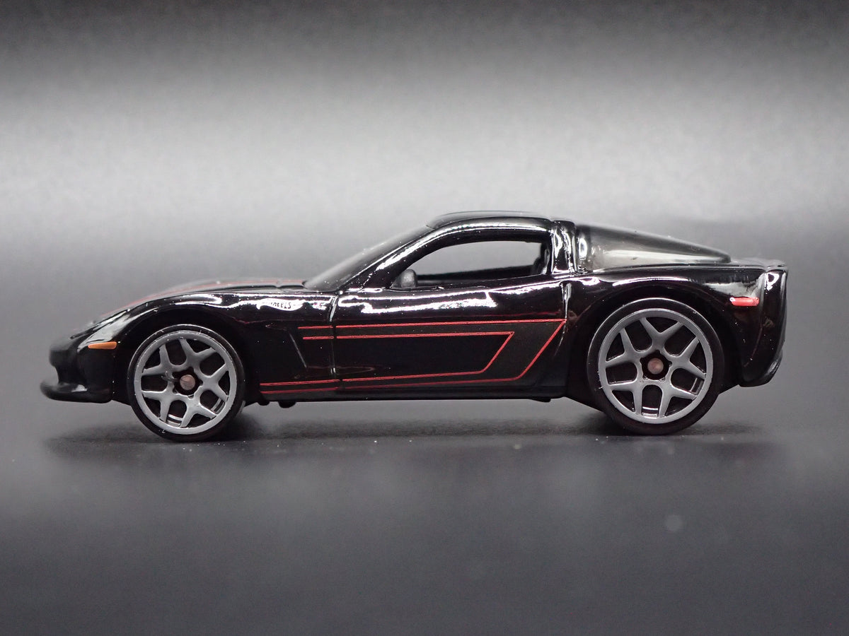 2005-2013 CHEVY CHEVROLET CORVETTE C6 BLACK 1:64 SCALE DIORAMA DIECAST MODEL CAR