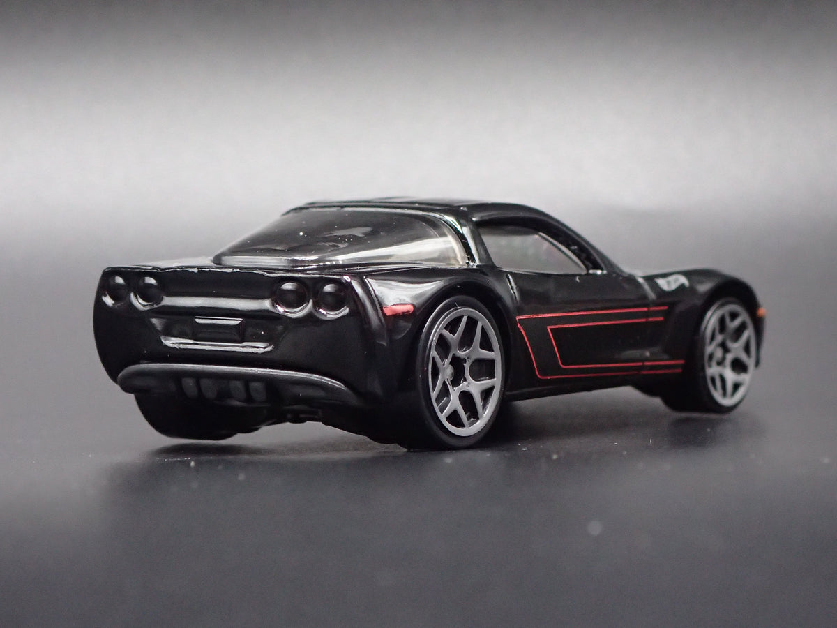 2005-2013 CHEVY CHEVROLET CORVETTE C6 BLACK 1:64 SCALE DIORAMA DIECAST MODEL CAR