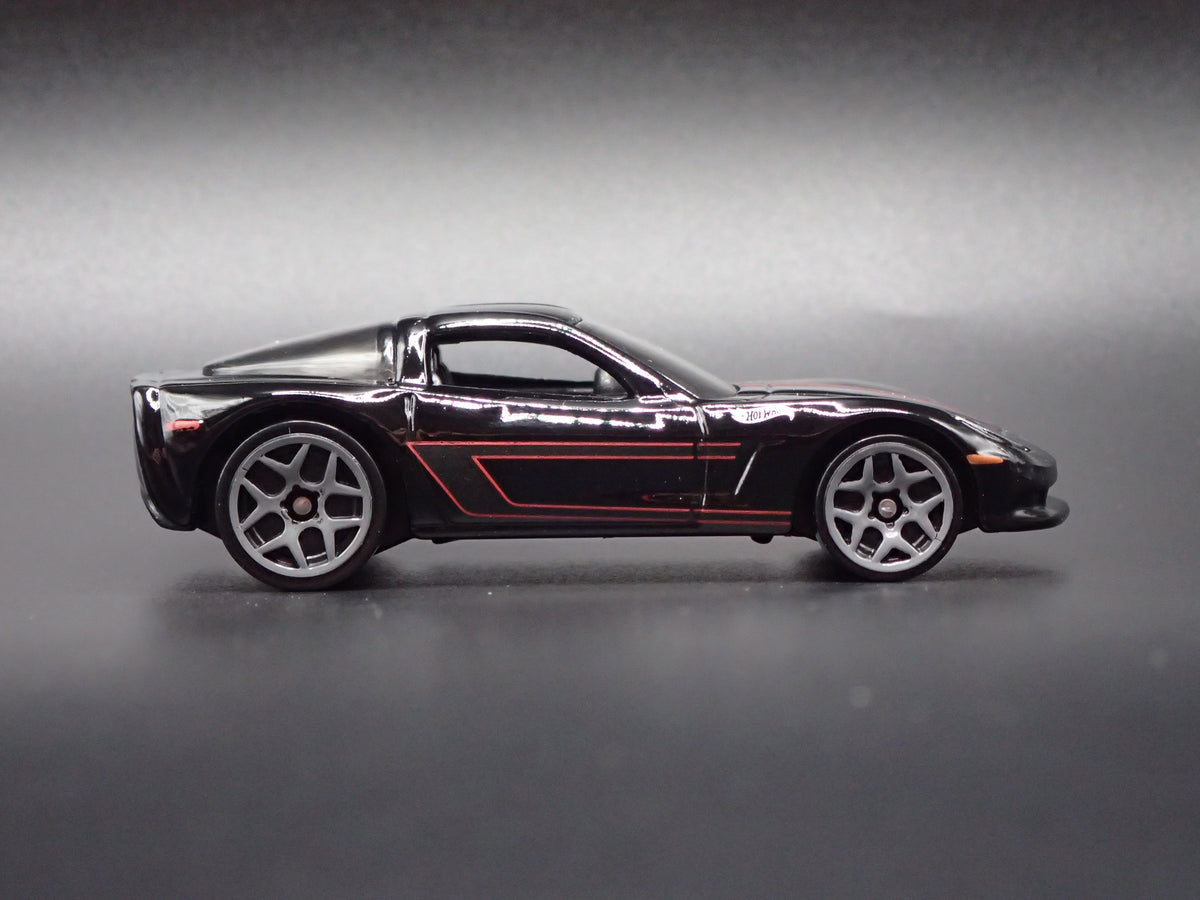 2005-2013 CHEVY CHEVROLET CORVETTE C6 BLACK 1:64 SCALE DIORAMA DIECAST MODEL CAR
