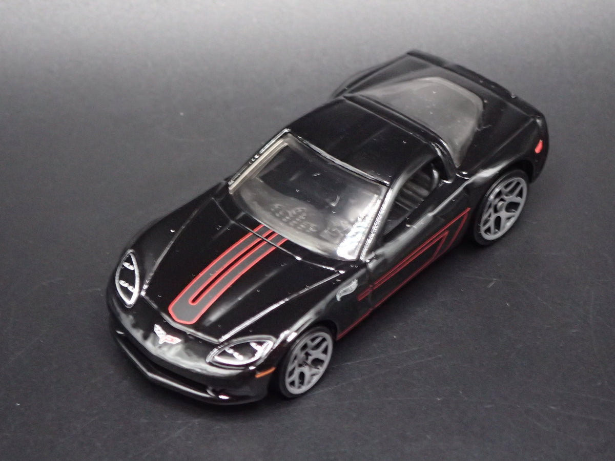 2005-2013 CHEVY CHEVROLET CORVETTE C6 BLACK 1:64 SCALE DIORAMA DIECAST MODEL CAR